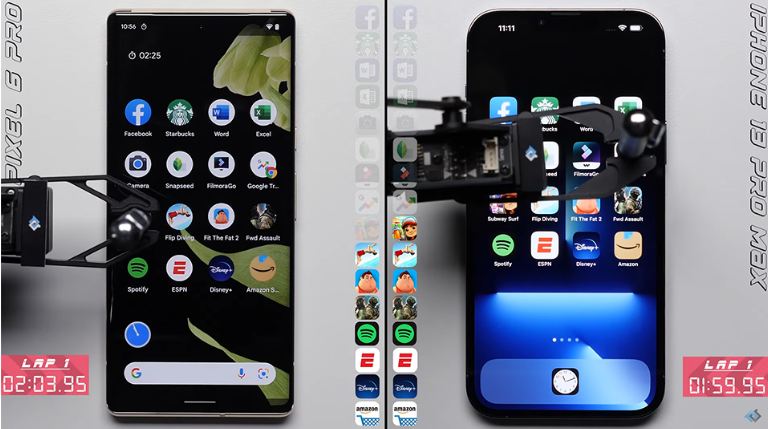 đa nhiệm iPhone 13 Pro Max và Google Pixel 6 Pro