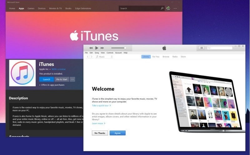 iTunes Store có khả năng kết nối với máy tính tiện lợi