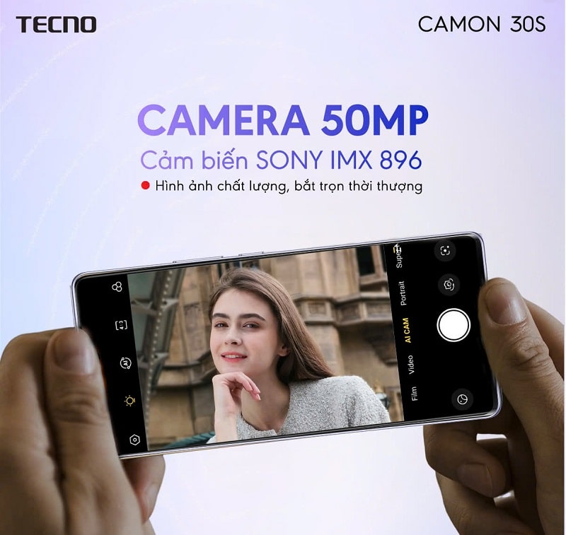 Tecno Camon 30S có camera dùng cảm biến chính Sony IMX896