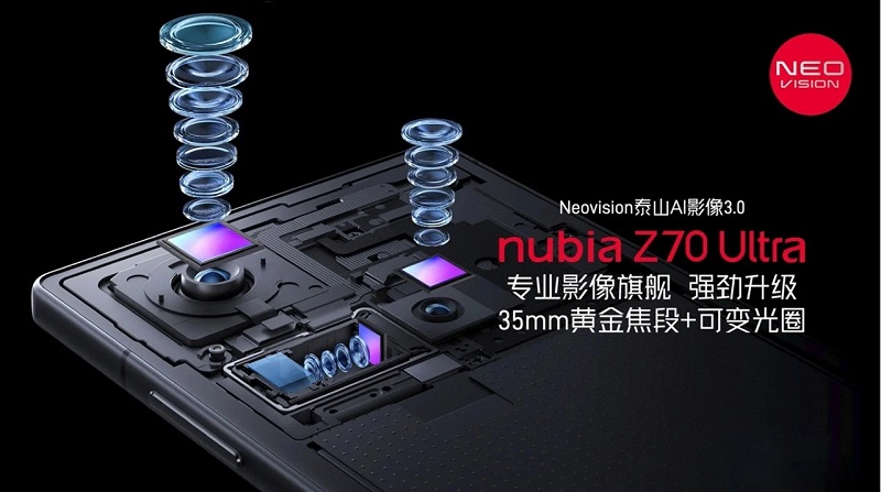 Thông số camera trên nubia Z70 Ultra