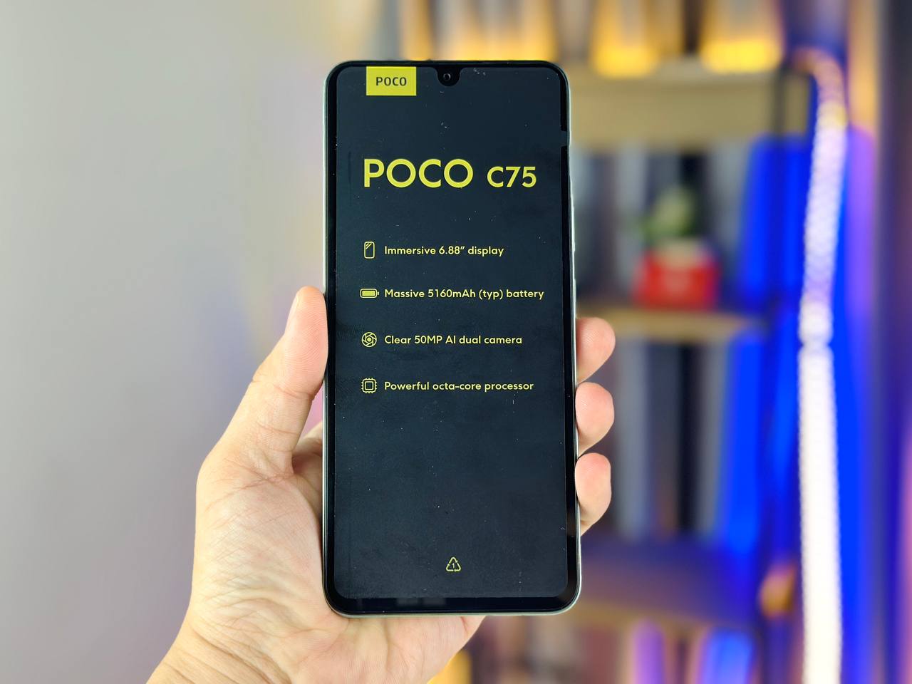  Xiaomi POCO C75 có màn hình giọt nước kích thước 6.88 inches