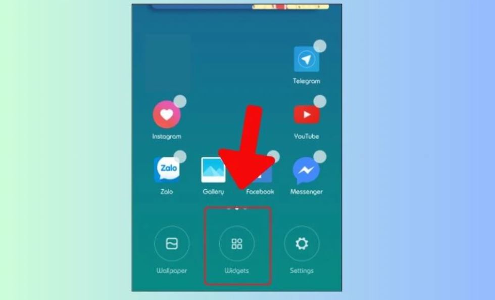 Tắt nguồn điện thoại Realme bằng Widgets