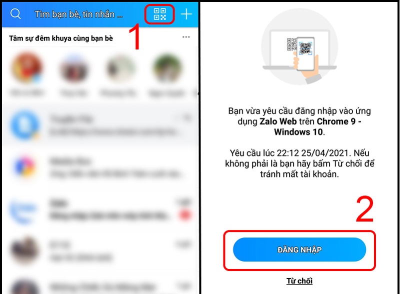 Cách quét mã QR bằng Zalo trên điện thoại