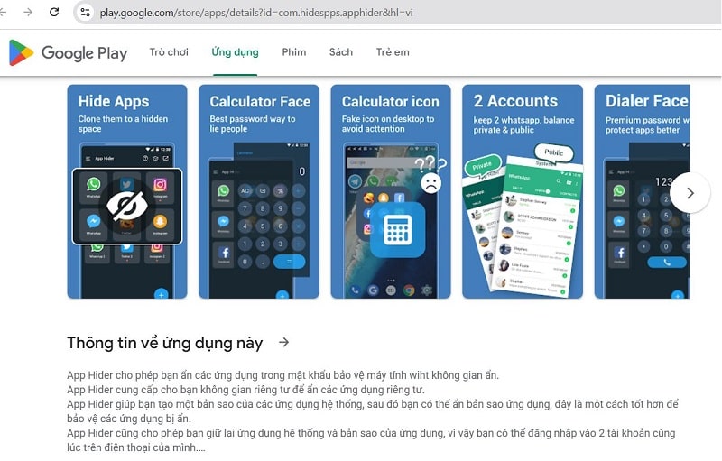 Ẩn ứng dụng trên Oppo bằng App Hider 