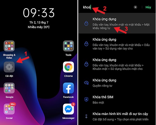 Ẩn ứng dụng trên Oppo bằng cài đặt