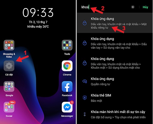 Bật xác minh mật khẩu trên Oppo