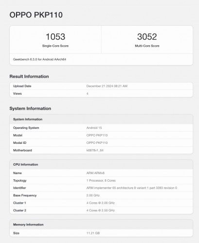 Oppo A5 Pro xuất hiện trên Geekbench 