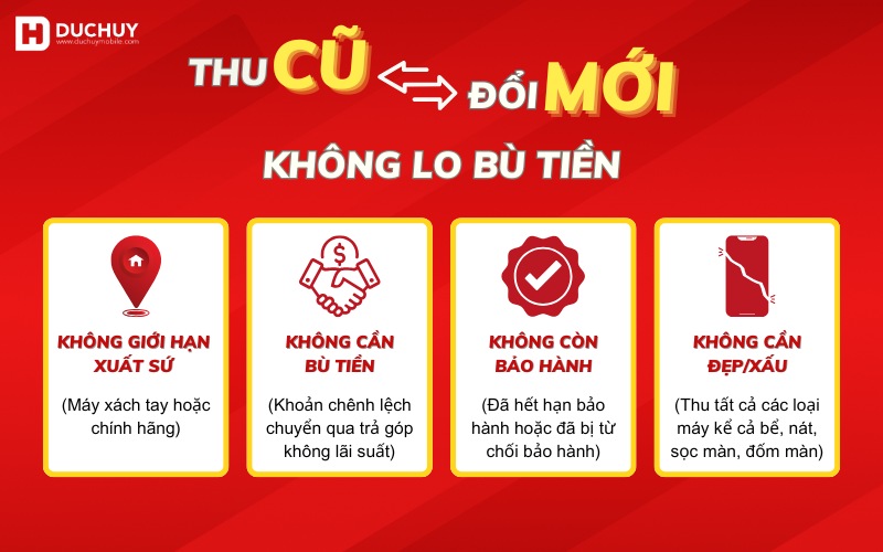 Thu cũ đổi mới không bù tiền tại Đức Huy Mobile là sao?