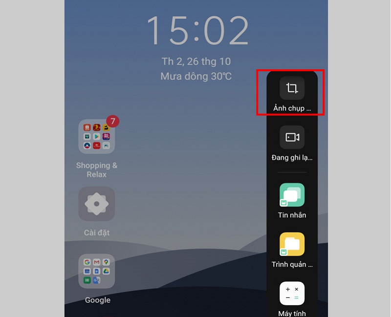 Chụp màn hình Oppo bằng thanh bên thông minh