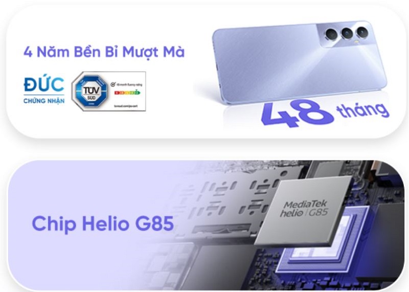 chip Realme C65 5G bền bỉ