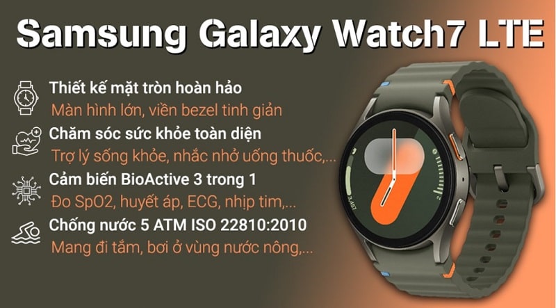 Các tính năng nổi bật của Samsung Galaxy Watch 7 LTE 44mm