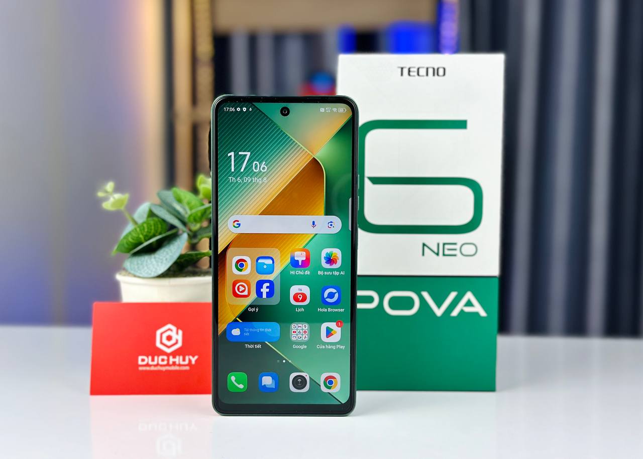 Màn hình Tecno Pova 6 Neo có tần số quét 120Hz mượt mà 