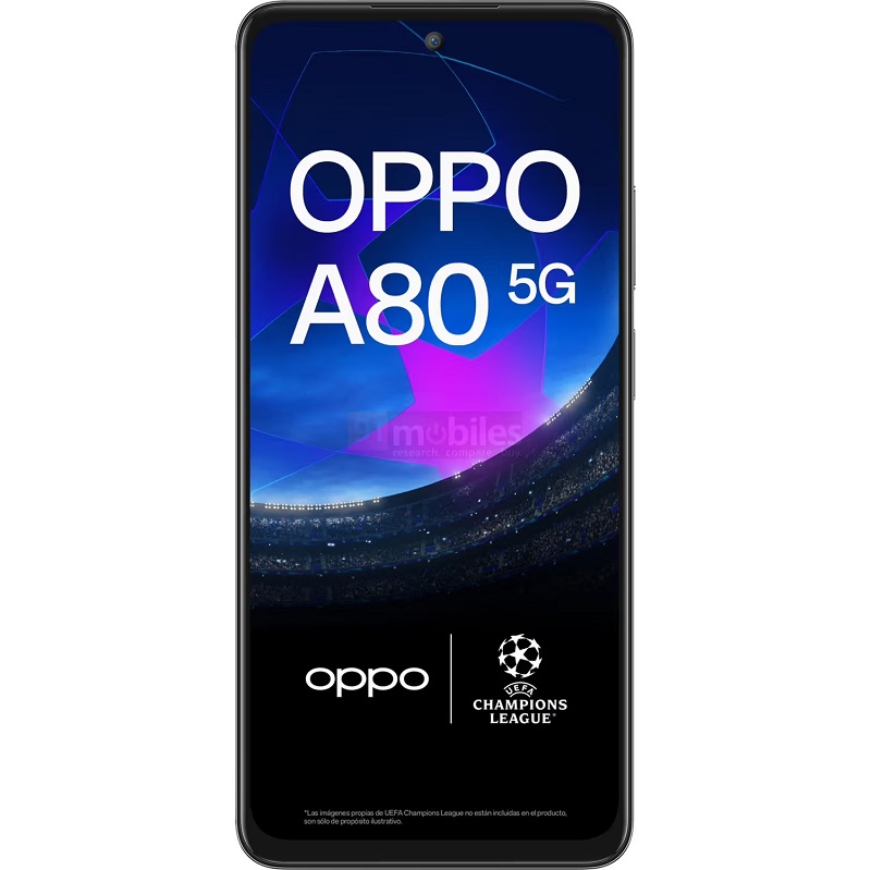 OPPO A80 5G có màn hình đục lỗ tần số quét 120Hz 