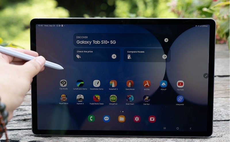 Samsung Galaxy Tab S10 Plus 5G được trang bị 1 SIM vật lý + 1 eSIM