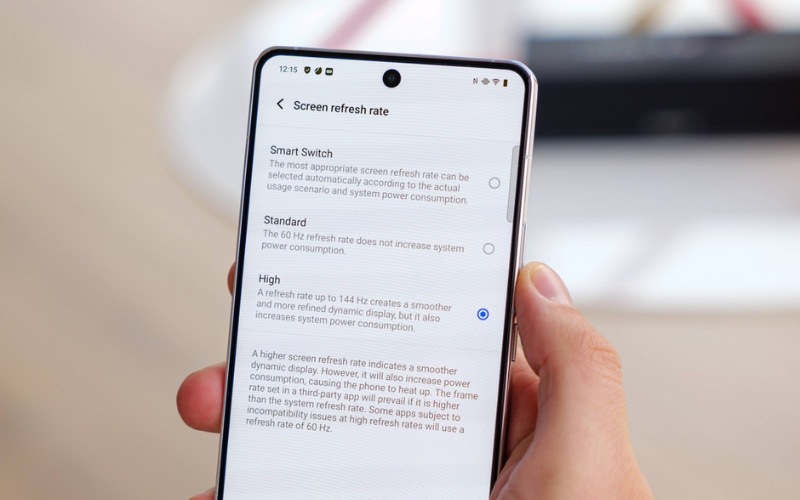 Tuỳ chỉnh tần số quét 144Hz trên Vivo iQOO 13 5G