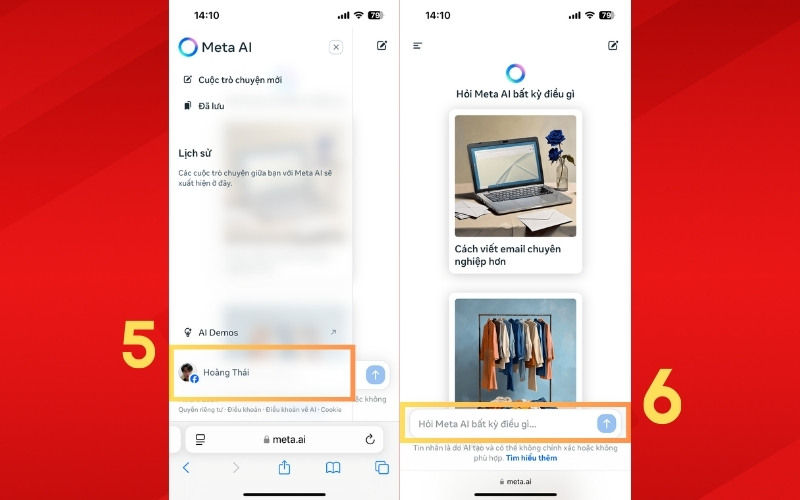 Cách sử dụng Meta AI trên điện thoại bước 3