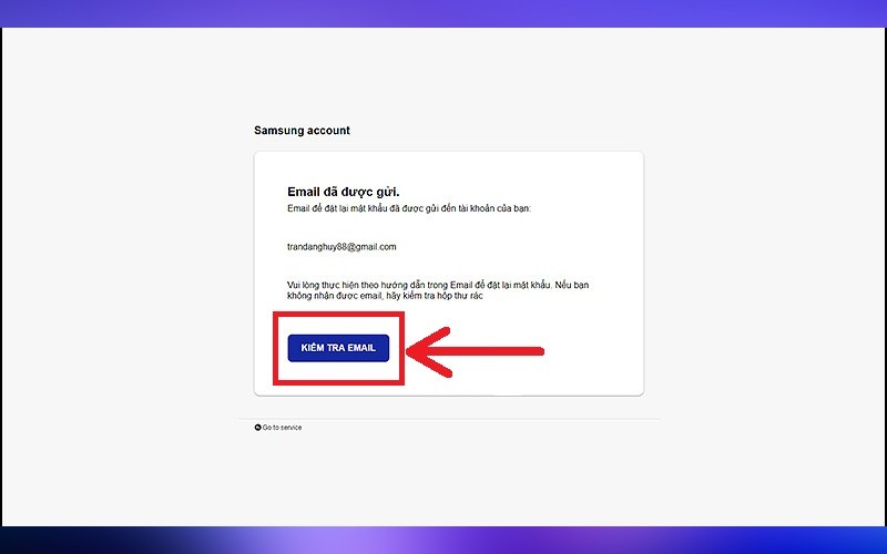 Cách lấy lại mật khẩu Samsung Account bước 4