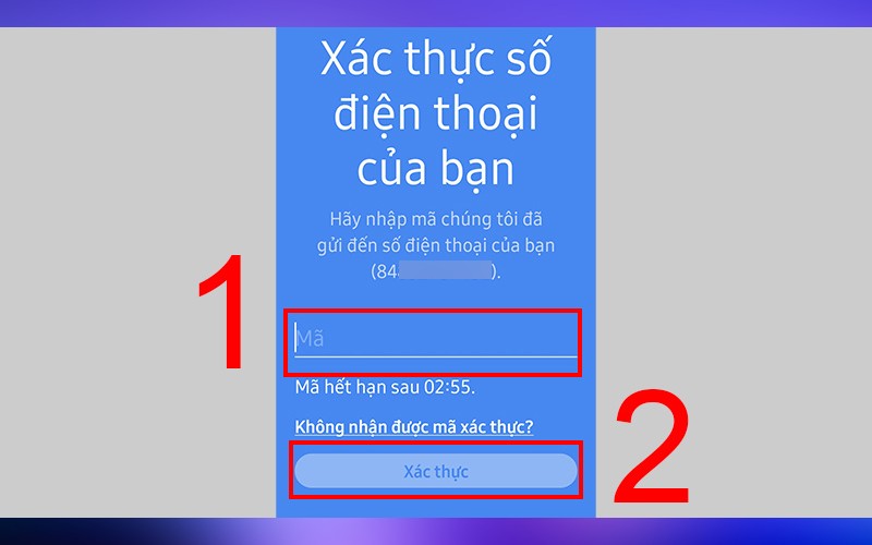 Cách tạo tài khoản Samsung Account trên điện thoại bước 5