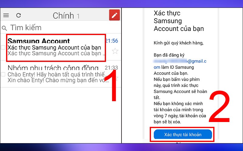 Cách tạo tài khoản Samsung Account trên điện thoại