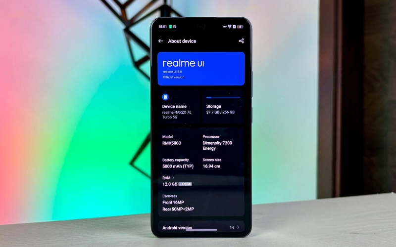 Cấu hình Realme Narzo 70 Turbo 5G