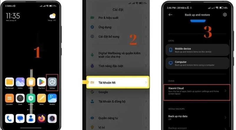 Cách sao lưu và khôi phục dữ liệu Mi Cloud