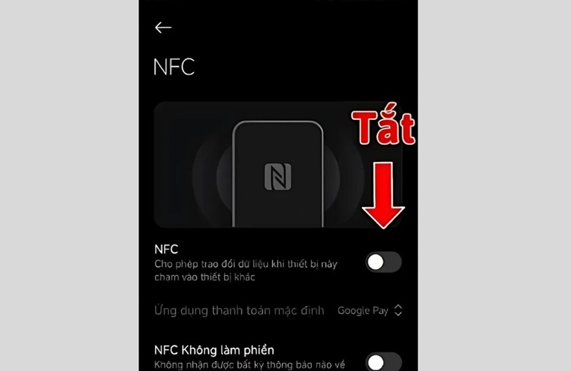 cách tắt nfc trên xiaomi hoàn thành