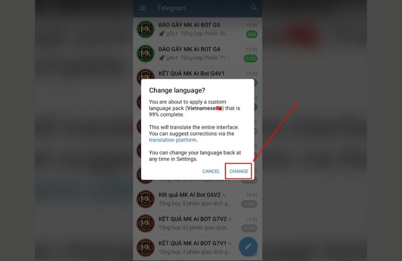 cài tiếng việt cho telegram set language