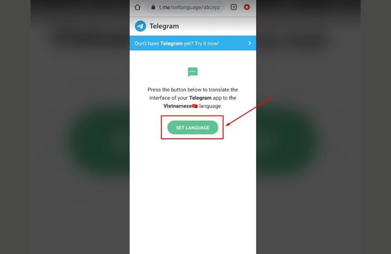cài tiếng việt cho telegram trên ứng dụng